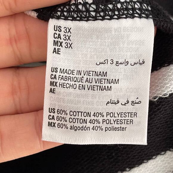 NEW Karen Scott Notch Collar Zip-Front Black White Stripe Jacket Women's Plus 3X - Picture 10 of 10